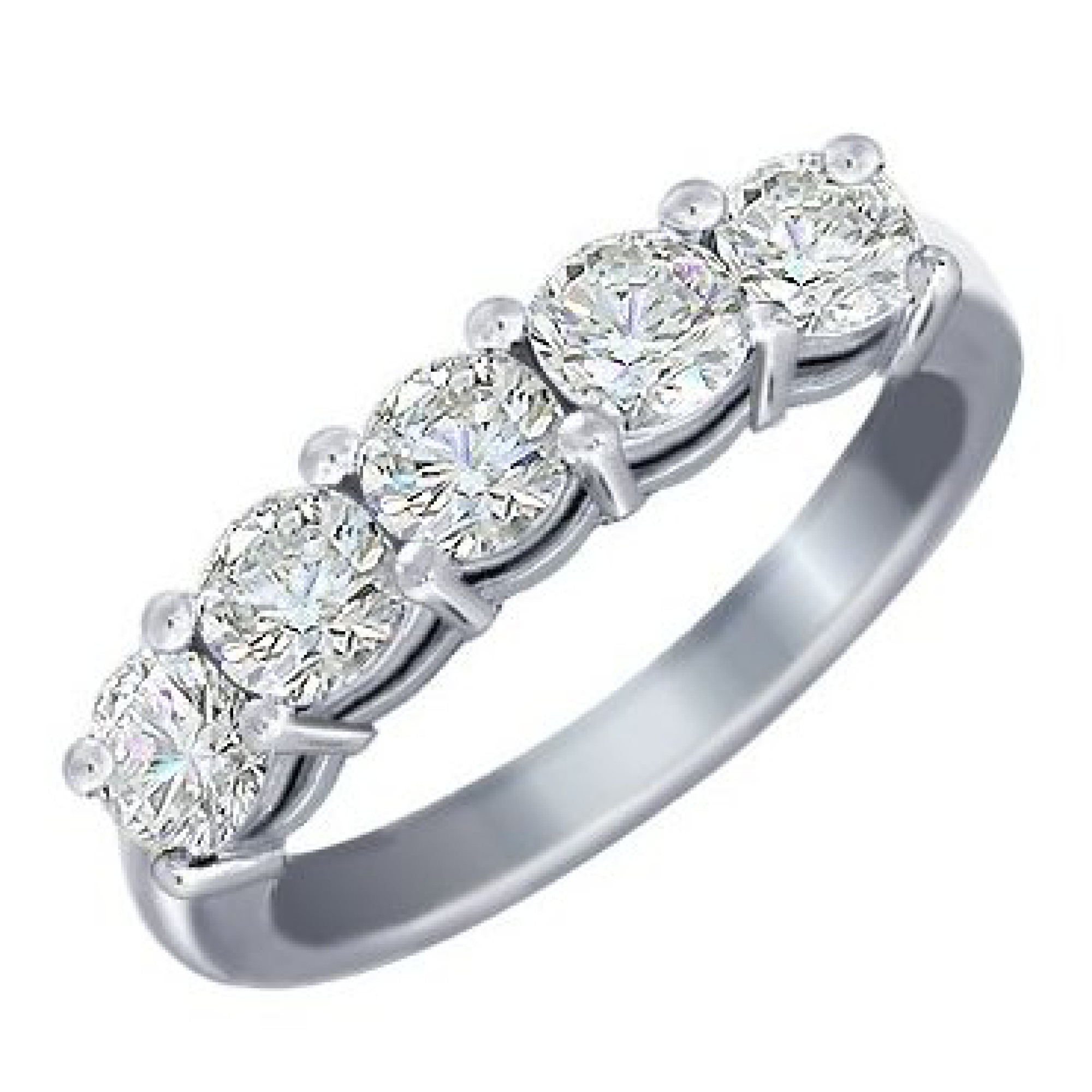 5 Stone Shared Prong Diamond Wedding Band Cheap Diamond Engagement