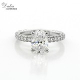 2.29 Cts Oval Cut Diamond Engagement Ring set in Platinum
