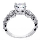 2.43 CTS RIUND CUT DIAMOND ENGAGEMENT RING SET IN 18 K WHITE GOLD
