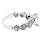 2.43 CTS RIUND CUT DIAMOND ENGAGEMENT RING SET IN 18 K WHITE GOLD