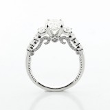 1.99 Cts Round Cut Diamond Engagement Ring set in 18K White Gold