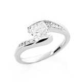 1.20 Cts Cushion Cut Diamond Engagement Ring Set in Platinum