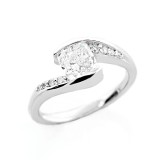 1.20 Cts Cushion Cut Diamond Engagement Ring Set in Platinum