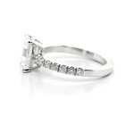 1.40 Cts Emerald Cut Diamond Engagement Ring in Platinum