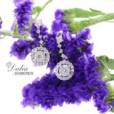 Dangly Fancy Diamond Earings total 3.43 cts set in 14k white gold 