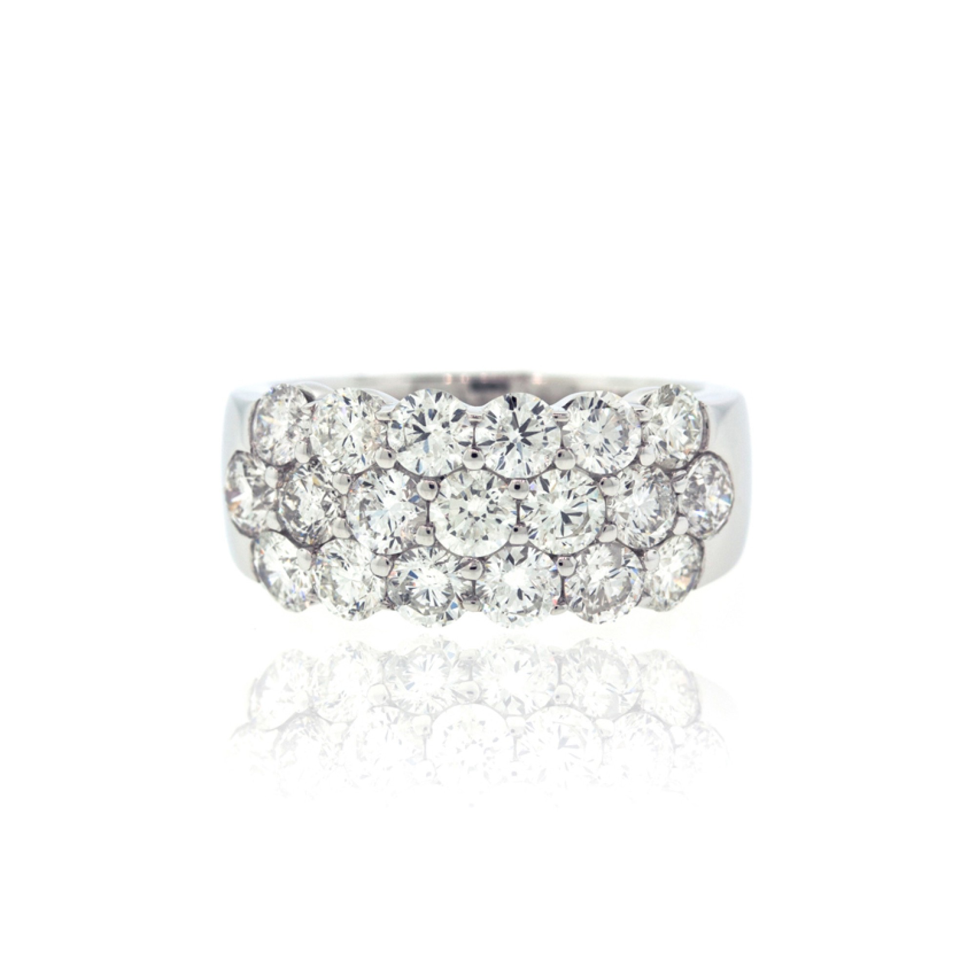 3 Row Round Diamond Ring Cheap Diamond Engagement Rings Buy Cheap