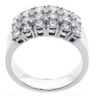 2.06CTS DIAMOND COCKTAIL RINGSET IN 18K WHITE GOLD