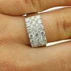2.06CTS DIAMOND COCKTAIL RINGSET IN 18K WHITE GOLD
