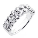 2.32 CTS ROUND CUT DIAMOND RING SET IN 18K WHITE GOLD