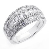 1.72 CTS DIAMOND COCKTAIL RING SET IN 18K WHITE GOLD