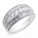 1.72 CTS DIAMOND COCKTAIL RING SET IN 18K WHITE GOLD