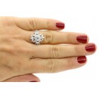 1.32 Cts Diamond cocktail Ring set in 14K white gold