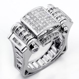 1.60 Cts Diamond Mens ring set in 14K white gold