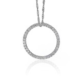 0.65 Cts Diamond Circle Of Love Pendant 