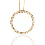 0.68Cts Diamond Circle Pendant
