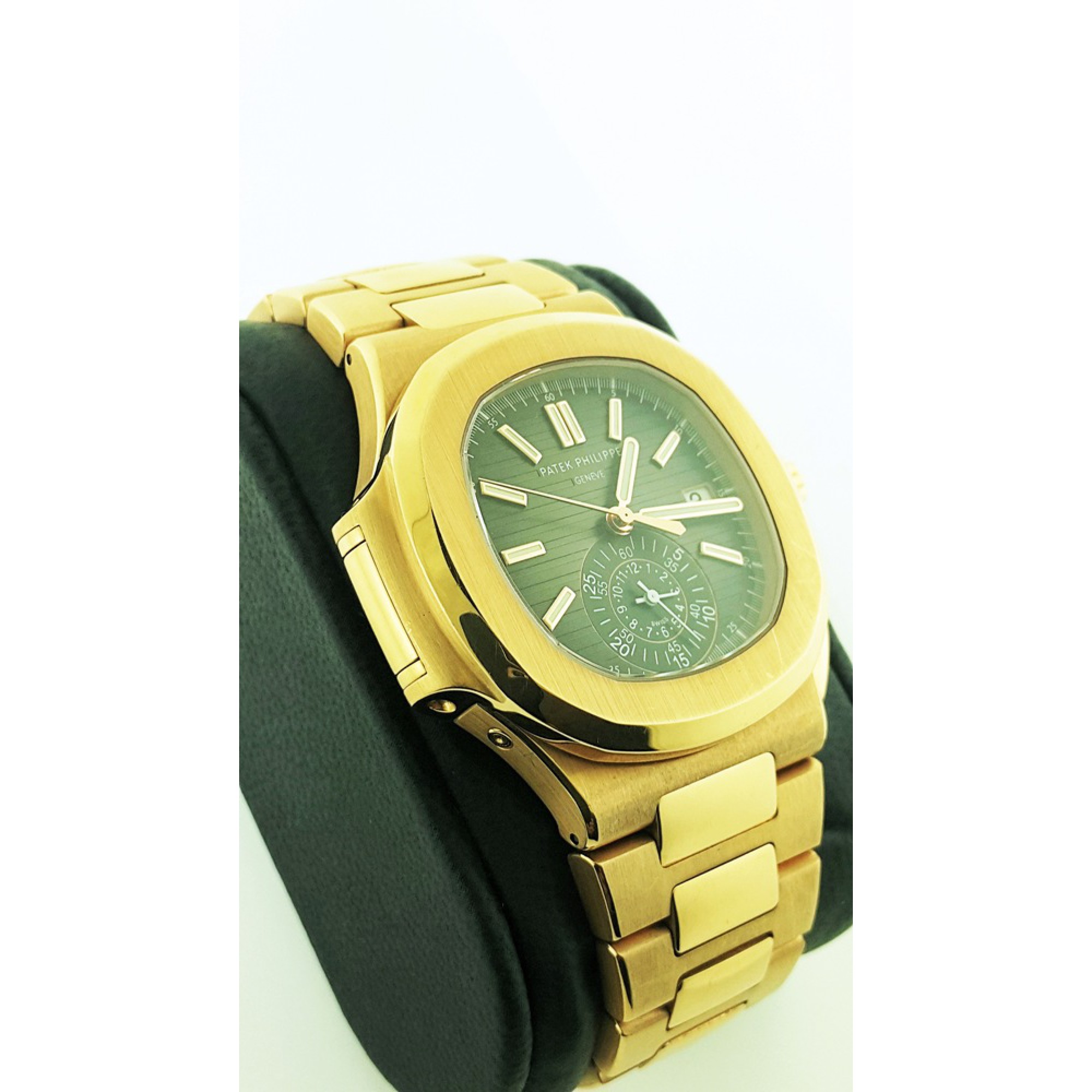 patek philippe nautilus gold green dial