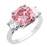 5.68ctw Asscher/Trillion Cut Diamond Ring PLATINUM