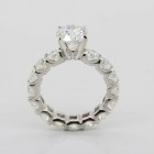 6.02 Cts Round Cut Eternity Diamond Engagement Ring Platinum