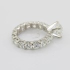 6.02 Cts Round Cut Eternity Diamond Engagement Ring Platinum