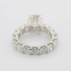 6.02 Cts Round Cut Eternity Diamond Engagement Ring Platinum