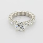 6.02 Cts Round Cut Eternity Diamond Engagement Ring Platinum