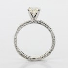 1.06 cts Round Cut Diamond in 18K White Gold Engagement Ring