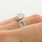 1.04 cts Round Brilliant cut Engagement Ring set in 14K White Gold