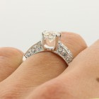 1.02 cts Round Cut Diamond Engagement Ring set in 14K White Gold