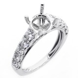 1.00 Cts Diamond Engagement Ring Setting set set in 18K white gold
