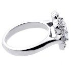 Round Cut Floral Design  Diamond Engagement Ring Setting set in 18K white gold