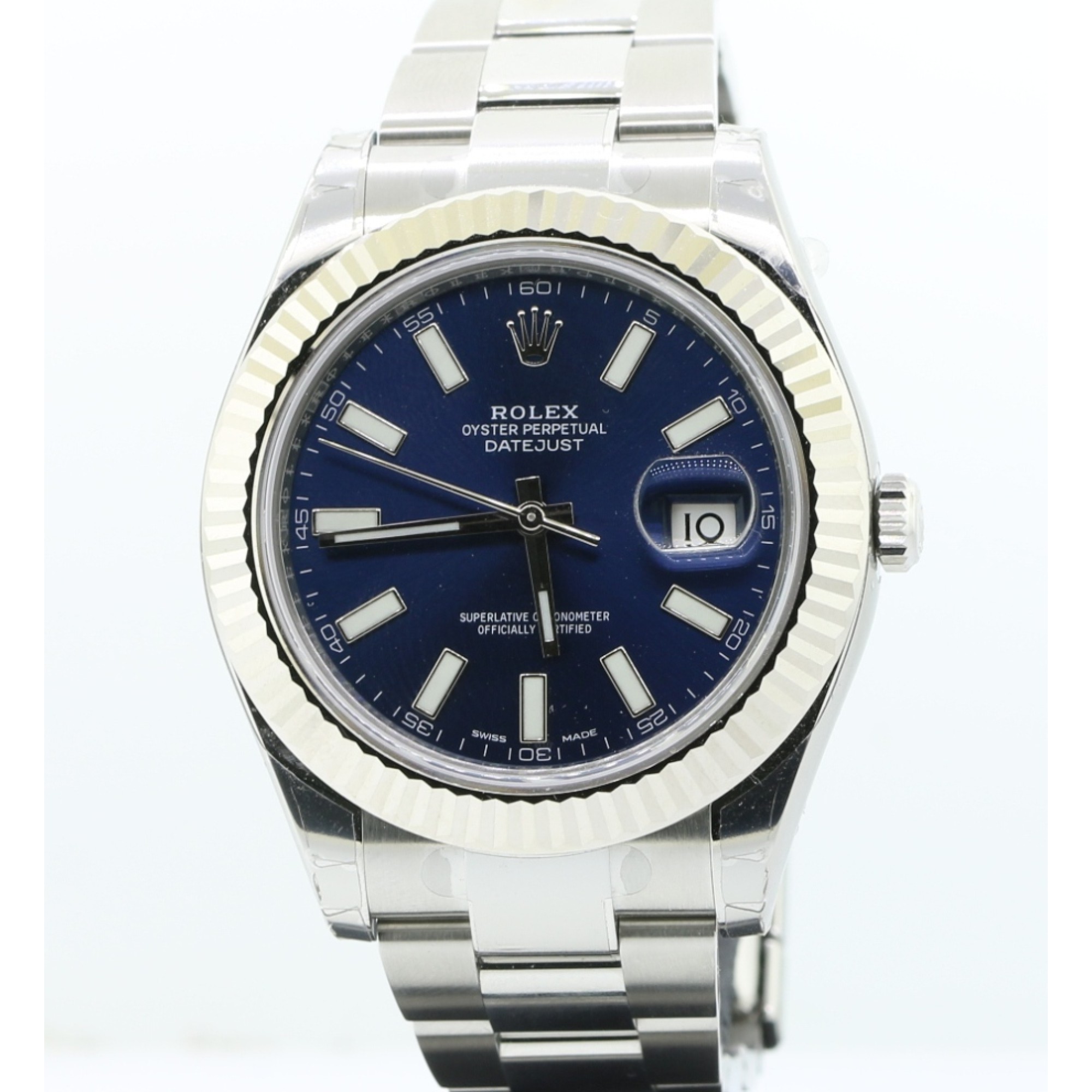 Rolex Datejust II 18K White Gold Fluted Bezel Blue Dial 41mm Automatic Watch,Cheap Diamond Engagement Rings, Buy Cheap Diamond jewelry, Diamond Engagement Rings, engaged rings online, Fine jewelry, best rings,engaged ring,