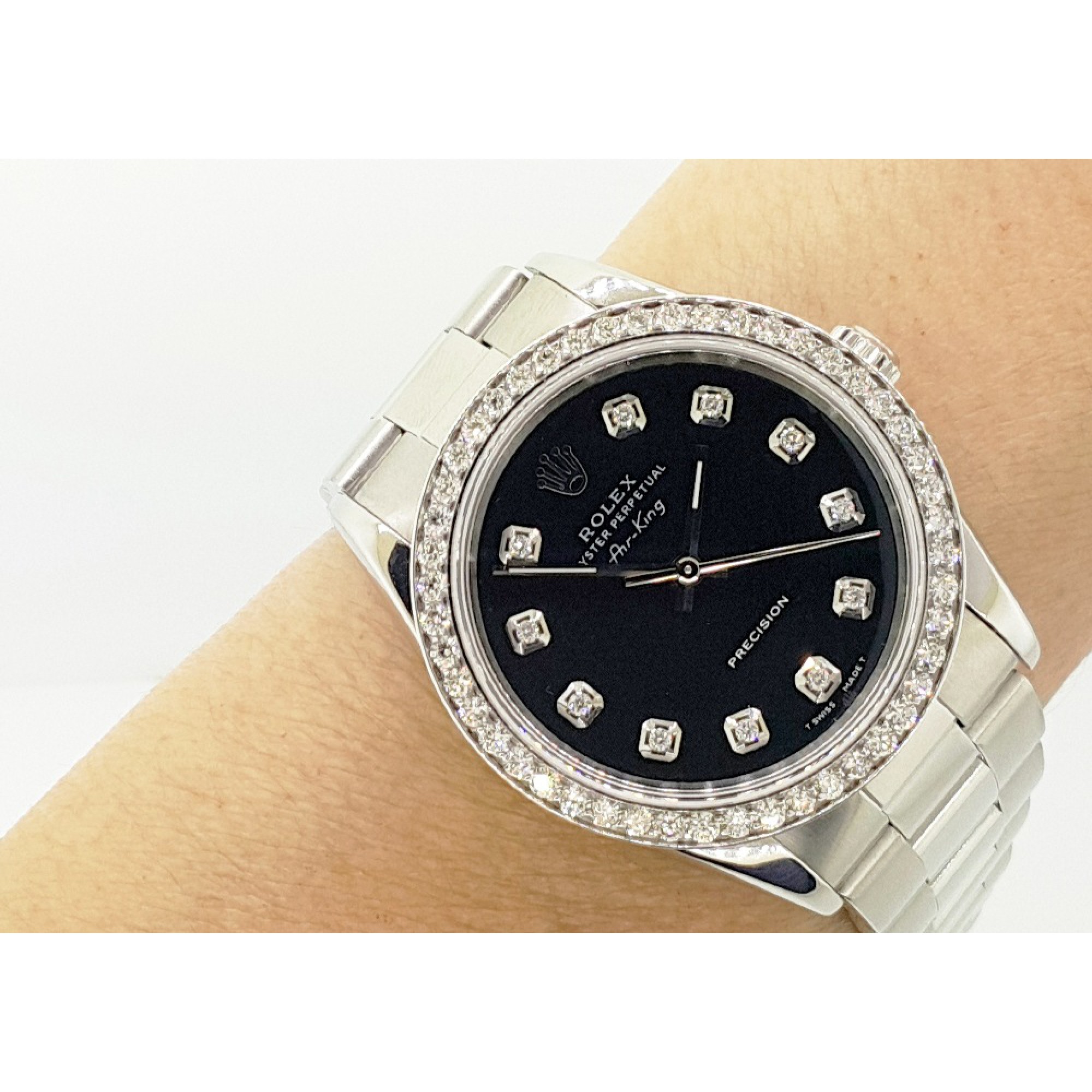 Black Diamond Dial 34mm Automatic Watch 