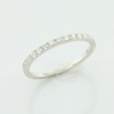 0.25 Ctw Diamond Half Eternity Wedding Band Set in 18K White Gold