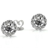 18K White Gold 1/2CT Diamond Earring Jackets