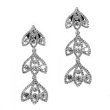 3 Tier Diamond Drop Earrings 2.75CT TW