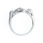 0.25 Cts. 14K White Gold Diamond Heart Cocktail Ring