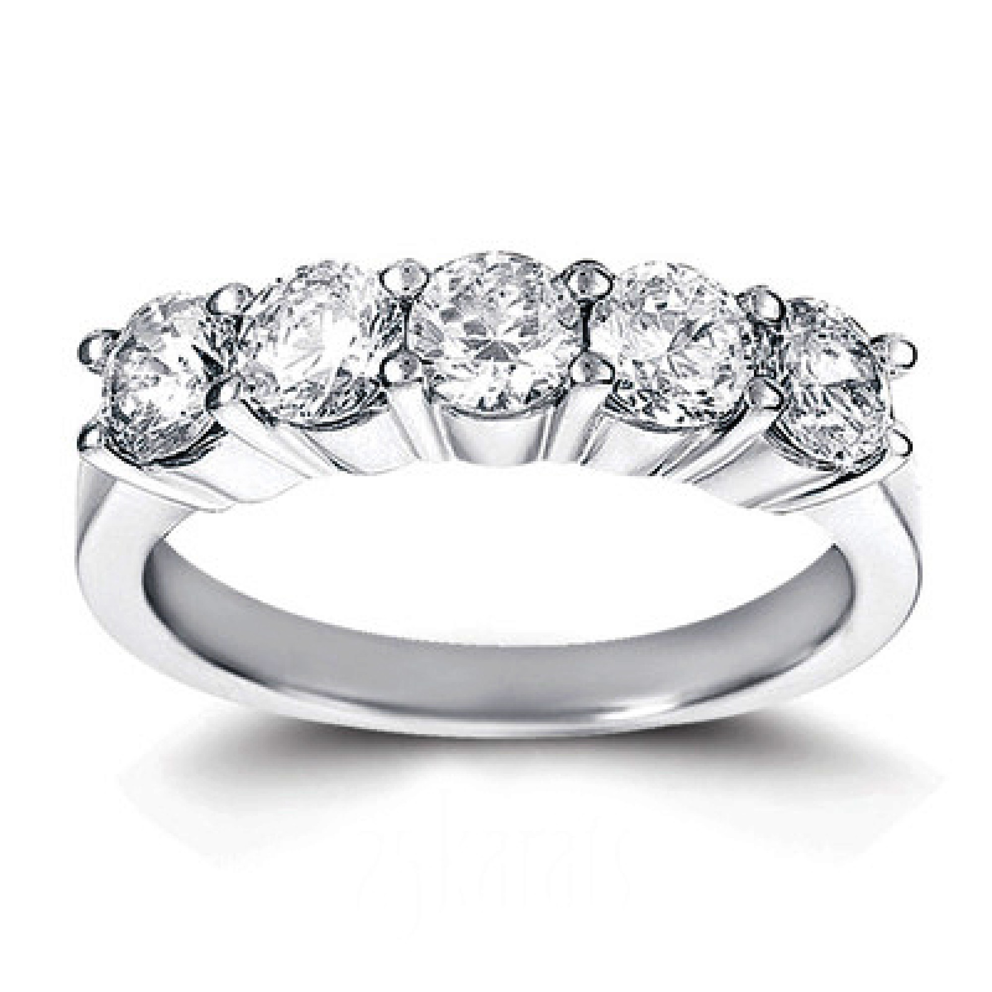 5 Stone Diamond Wedding Band 2.14Cts,Cheap Diamond Engagement Rings