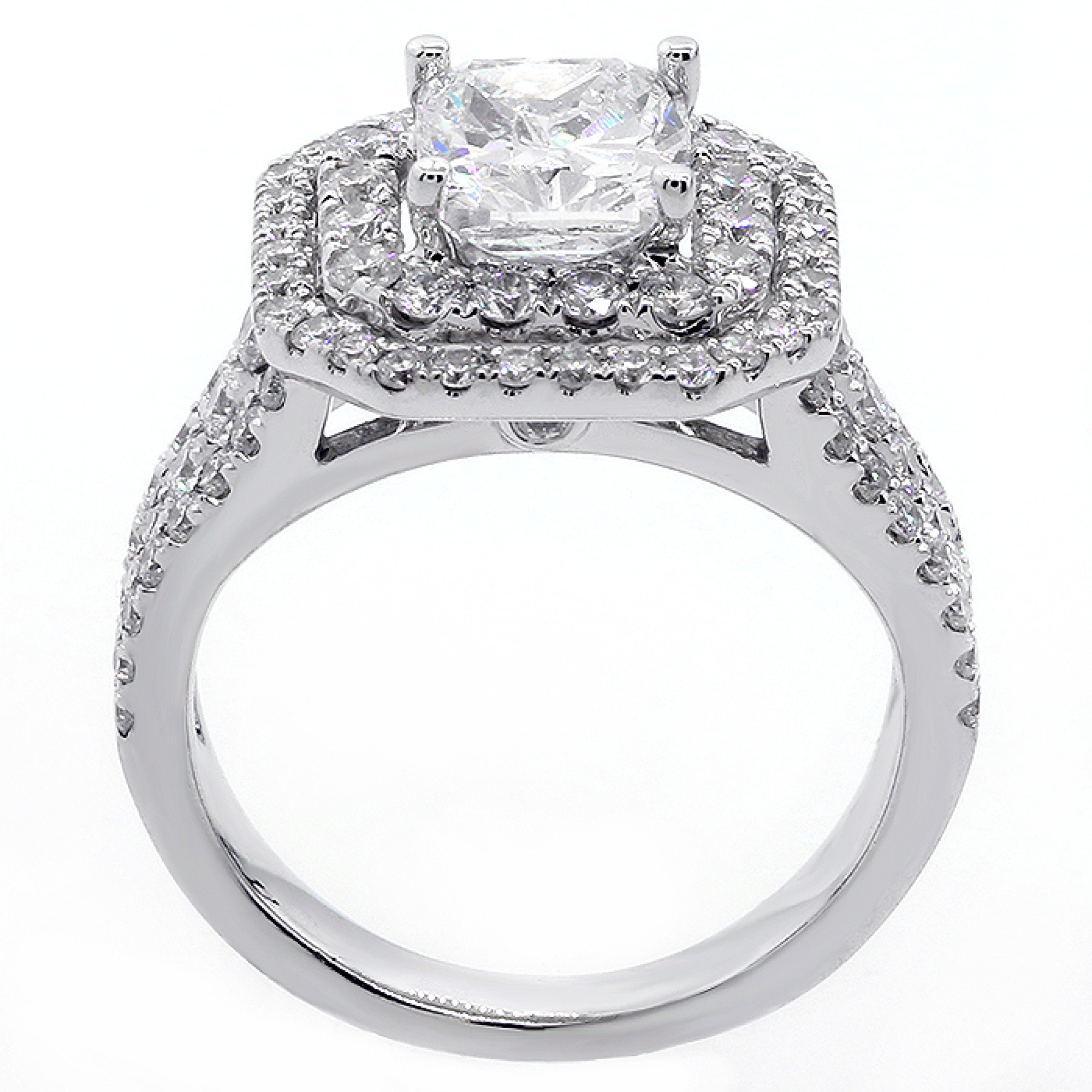 1.34 cushion cut double halo diamond engagement ring ,Cheap Diamond