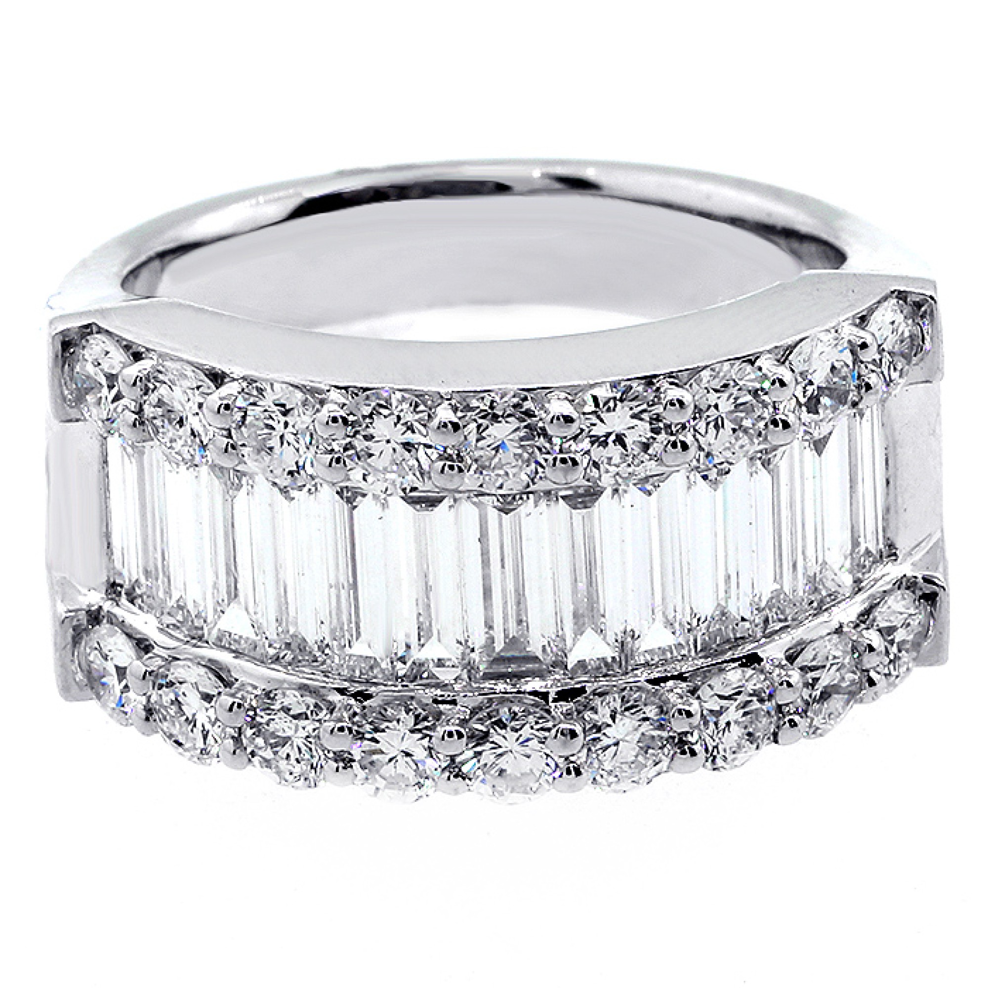 2.60 CTS DIAMOND COCKTAIL RING SET IN 18K WHITE GOLD,Cheap Diamond