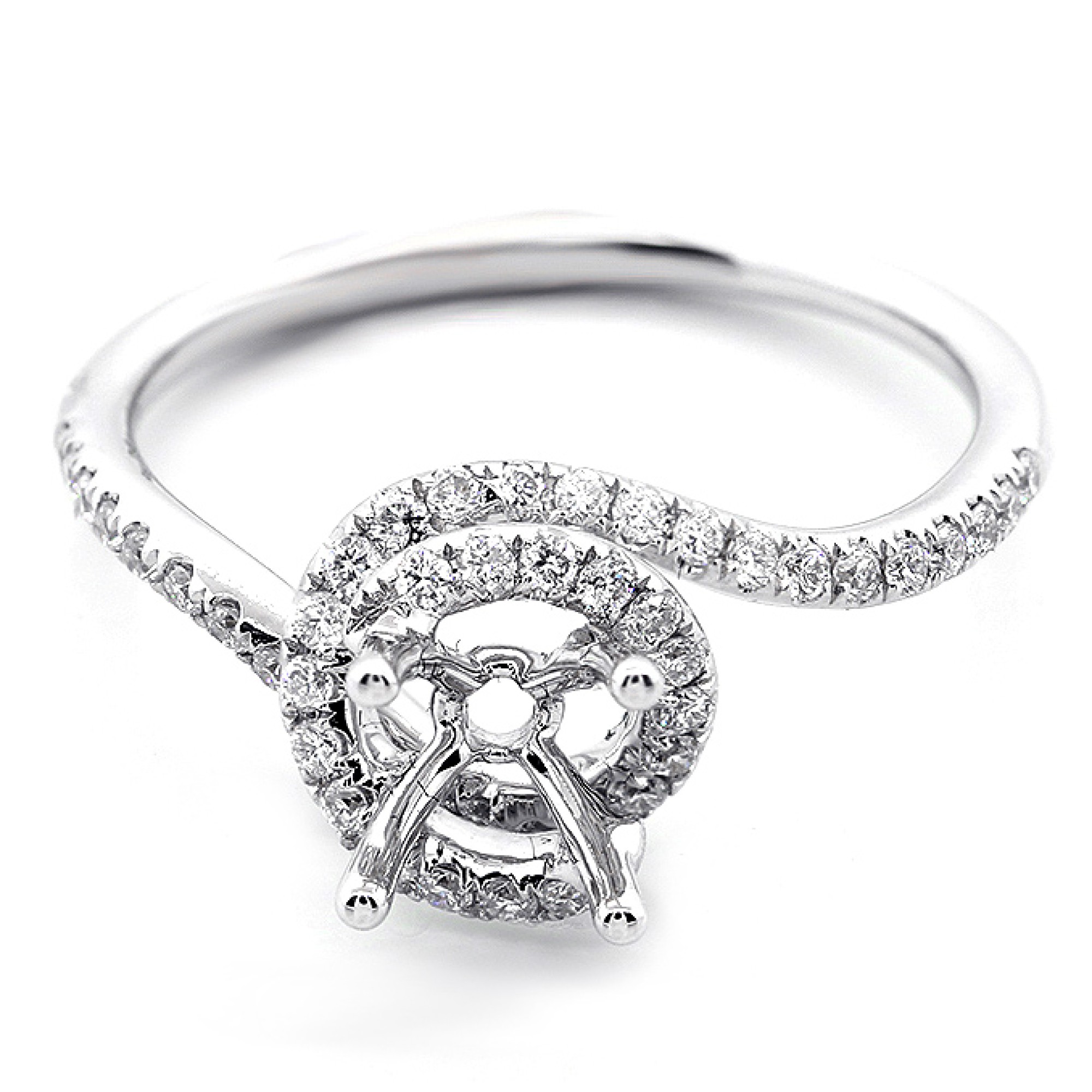 0.33 Round Cut Diamond Engagement Ring set 18K White Gold,Cheap Diamond