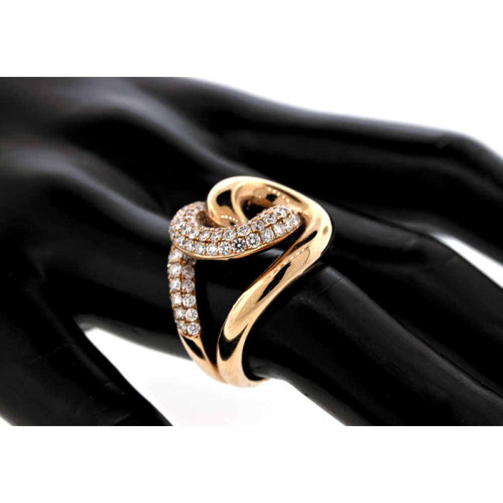 2.28 Cts. 18K Rose Gold Ladies Diamond Right Hand Ring,Cheap Diamond