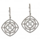 2 CT Diamond Drop Earrings 18Kt White gold 