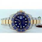 Rolex Submariner Two Tone Blue Dial Automatic Watch