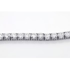 Round Cut Diamond Tennis Bracelet Set in 14K White Gold Round Cut Diamond Tennis Bracelet Set in 14K White Gold