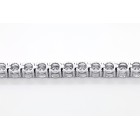 Round Cut Diamond Tennis Bracelet Set in 14K White Gold Round Cut Diamond Tennis Bracelet Set in 14K White Gold