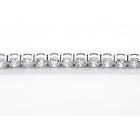 Round Cut Diamond Tennis Bracelet Set in 14K White Gold Round Cut Diamond Tennis Bracelet Set in 14K White Gold
