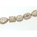 21.03 Ct Multi Diamond Cuts Bracelet 18K Rose Gold