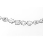 22.2 Ct Multi Diamond Cuts Bracelet 18K White Gold