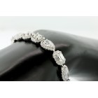 22.2 Ct Multi Diamond Cuts Bracelet 18K White Gold