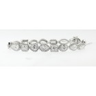 22.2 Ct Multi Diamond Cuts Bracelet 18K White Gold